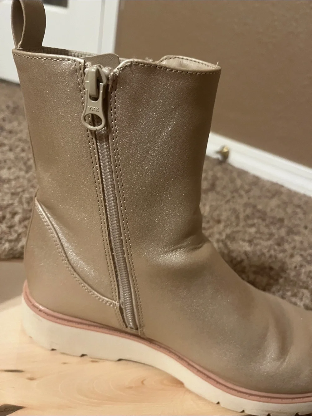 Art Class Girls Gold Shimmer Boots